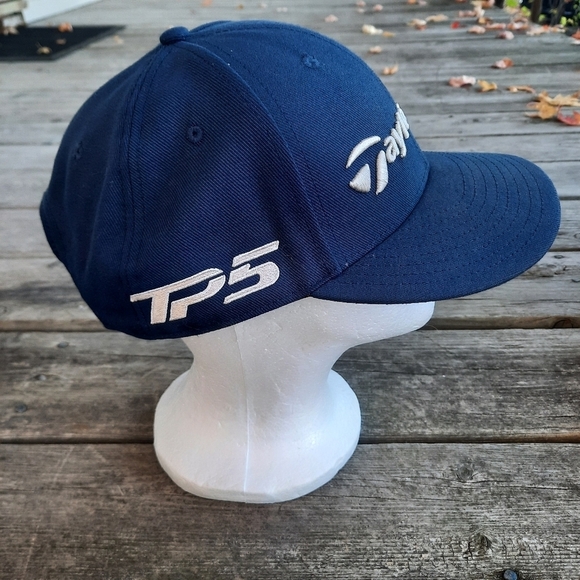 TaylorMade New Era 9Fifty M3 Tour Hat navy blue embroidered golf baseball hat - Picture 10 of 16
